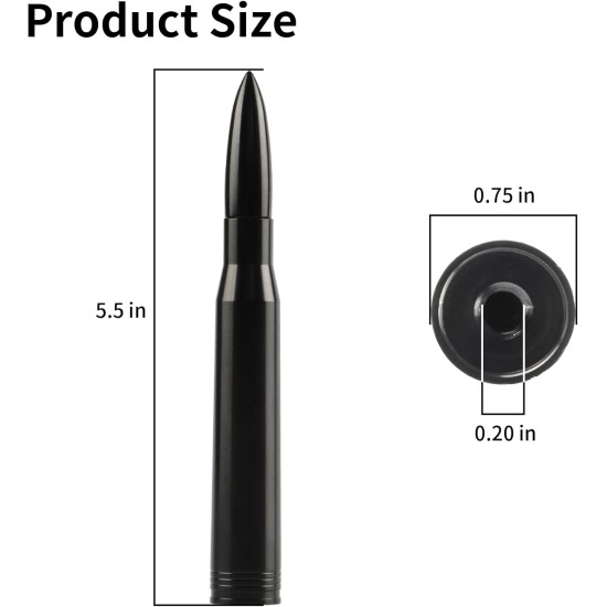 BJSIA Universal Car Antenna Replacement Compatible with Ford, Dodge, Chevrolet, GMC, Jeep, Toyota Truck Replacement Antenna - Made of Rugged Billet and Aluminum, Black, Car Accessories BJSIA Universal Car Antenna Replacement Compatible with Ford, Dodge, Chevrolet, GMC, Jeep, Toyota Truck Replacement Antenna - Made of Rugged Billet and Aluminum, Black, Car Accessories