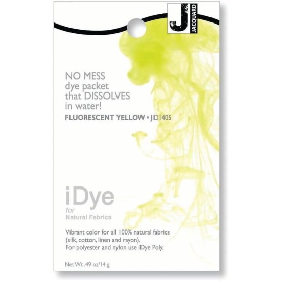Jacquard iDye for Natural Fabrics .49 Oz - Flourescent Yellow Jacquard iDye for Natural Fabrics .49 Oz - Flourescent Yellow