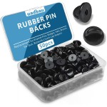 50PCS Rubber Pin Backs – PVC Lapel Pin Backings, Replacement for Enamel Pins, Badges, Hats, Brooch, Tie Tack, Butterfly Clutch Cap Keepers – Securely Hold Pins & Accessories - Black 50PCS Rubber Pin Backs – PVC Lapel Pin Backings, Replacement for Enamel Pins, Badges, Hats, Brooch, Tie Tack, Butterfly Clutch Cap Keepers – Securely Hold Pins & Accessories - Black