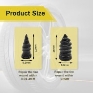 60PCS Tire Repair Rubber Nail, Vacuum Tire Repair Kits Spiral Rubber Nails, Tire Screw Plug Fast Tool Self Service Tire Repair Nail for car, Motorcycle, Truck, Tractor Tire Puncture Repair 60PCS Tire Repair Rubber Nail, Vacuum Tire Repair Kits Spiral Rubber Nails, Tire Screw Plug Fast Tool Self Service Tire Repair Nail for car, Motorcycle, Truck, Tractor Tire Puncture Repair
