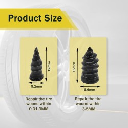 60PCS Tire Repair Rubber Nail, Vacuum Tire Repair Kits Spiral Rubber Nails, Tire Screw Plug Fast Tool Self Service Tire Repair Nail for car, Motorcycle, Truck, Tractor Tire Puncture Repair 60PCS Tire Repair Rubber Nail, Vacuum Tire Repair Kits Spiral Rubber Nails, Tire Screw Plug Fast Tool Self Service Tire Repair Nail for car, Motorcycle, Truck, Tractor Tire Puncture Repair