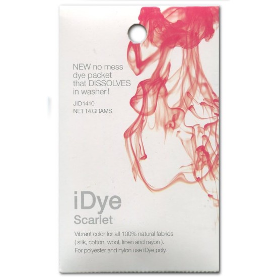 Jacquard iDye for Natural Fabrics .49 Oz - Scarlett Jacquard iDye for Natural Fabrics .49 Oz - Scarlett