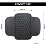 Ouzorp Car Center Console Cover, Upgraded Microfiber Leather Car Arm Rest Cover with 2 Storage Bags, Universal Armrest Cover for Car Storage Box Car Interior Accessories Protector for Most Vehicle