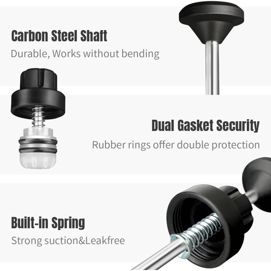 Thorstone 200cc Automotive Fluid Extractor Pump, Manual Oil Change Syringe with 2pcs 22cm PVC Suction Tubes