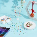 PH PandaHall 2160pcs 6mm Crystal Beads Bicone Bracelet Bead Faceted Acrylic Beads 24 Colors Rainbow Loose Craft Bead for Friendship Bracelet Necklace Earring Jewelry Making Flower Bag Decoration