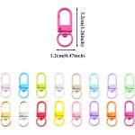 KJML DIY Keychain clip 60pcs Swivel Snap Lobster Claw Keychain Clasps Lanyard Hardware Key Chain Hooks for Bag Charm