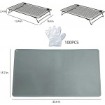 ZZOFSWORM Tie Dye Kit with 2 Adjustable Folding Racks, Non-Slip Silicone Pad & 100 Disposable Gloves | DIY Tie-Dye Supplies for Shirts, Scarves, Bags | Easy Clean, Portable Craft Tool