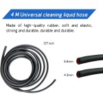 Windshield Washer Hose Kit, 4 Meter Washer Fluid Hose with 12 Pcs Hose Connectors, Suitable for Most Car Windshield Washer Tubing