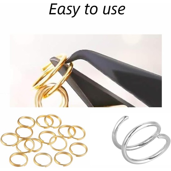 6 Size Gold and Sliver Jump Rings,Double Loops Round Split Small and Medium Key Chain Ring for Jewelry Making and Keychain Home Car Dog tag Rings DIY Crafts 6 Size Gold and Sliver Jump Rings,Double Loops Round Split Small and Medium Key Chain Ring for Jewelry Making and Keychain Home Car Dog tag Rings DIY Crafts