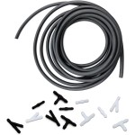 Windshield Washer Hose Kit, 4 Meter Washer Fluid Hose with 12 Pcs Hose Connectors, Suitable for Most Car Windshield Washer Tubing