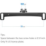 Pixelman Universal Car Rear View Camera License Plate Bracket, Upgraded Full Stainless Steel Backup Camera Mount, Dash Cam Mirror Accessory, Only Installation Holder
