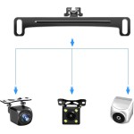 Pixelman Universal Car Rear View Camera License Plate Bracket, Upgraded Full Stainless Steel Backup Camera Mount, Dash Cam Mirror Accessory, Only Installation Holder