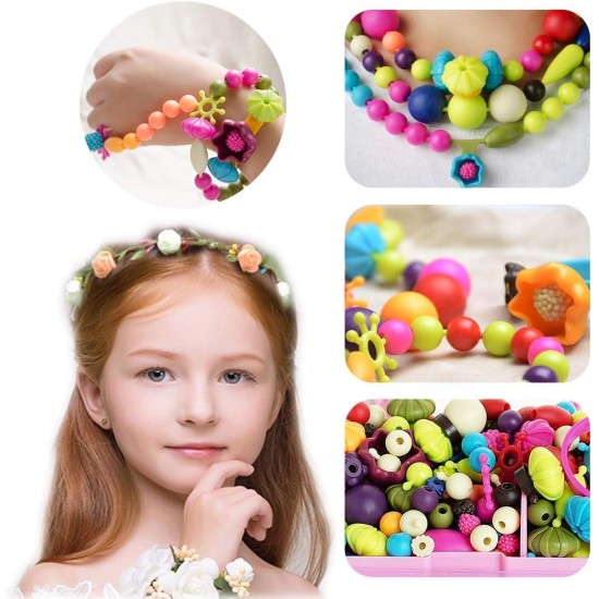 GILI Pop Beads - Jewelry Making Kit for 3 4 5 6 7 8 Year Old Little Girls - Arts and Crafts Toys for Kids Age 4yr-8yr - Necklace Bracelet Creativity Snap Set Top Best Christmas Birthday Gifts (500pcs) GILI Pop Beads - Jewelry Making Kit for 3 4 5 6 7 8 Year Old Little Girls - Arts and Crafts Toys for Kids Age 4yr-8yr - Necklace Bracelet Creativity Snap Set Top Best Christmas Birthday Gifts (500pcs)