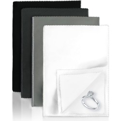 CLWBO 4PCS Silver Polish Cloth 10”×12”, Jewelry Polishing Cloth for Gold Silver Platinum, Reusable, Polishing Cloth for Jewelry & Silverware, Effective Silver Polish to Clean & Shine Jewelry