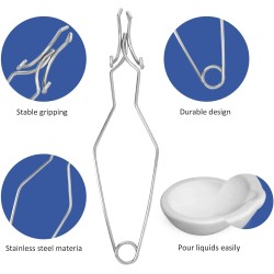Novellaire-8 Pcs Crucibles for Melting Metal Kit, 4 Ceramic Quartz Crucibles and 2 Upgraded and Enlarged Ceramic Quartz Crucibles, 2 Pcs Whipclip Handle 2a, Melting Metals Like Gold and Silver Novellaire-8 Pcs Crucibles for Melting Metal Kit, 4 Ceramic Quartz Crucibles and 2 Upgraded and Enlarged Ceramic Quartz Crucibles, 2 Pcs Whipclip Handle 2a, Melting Metals Like Gold and Silver