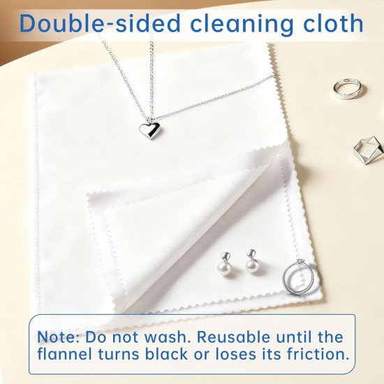 CLWBO 4PCS Silver Polish Cloth 10”×12”, Jewelry Polishing Cloth for Gold Silver Platinum, Reusable, Polishing Cloth for Jewelry & Silverware, Effective Silver Polish to Clean & Shine Jewelry CLWBO 4PCS Silver Polish Cloth 10”×12”, Jewelry Polishing Cloth for Gold Silver Platinum, Reusable, Polishing Cloth for Jewelry & Silverware, Effective Silver Polish to Clean & Shine Jewelry