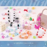 400-450PCS TINKRSTUFF Assorted Acrylic Beads 6 Mixed Colors Cute Beads for Bracelet Making, Bow Aesthetic GummyBear Flower Butterfly Kawaii Charms for Jewelry Making DIY Necklace Keychain Phone Charm 400-450PCS TINKRSTUFF Assorted Acrylic Beads 6 Mixed Colors Cute Beads for Bracelet Making, Bow Aesthetic GummyBear Flower Butterfly Kawaii Charms for Jewelry Making DIY Necklace Keychain Phone Charm