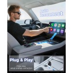 Wireless CarPlay Adapter for Apple iPhone（2026 Upgrade）- Convert Wired CarPlay to CarPlay Wireless Adapter, Stable Connection Compatible with OEM Wired CarPlay Vehicles & iOS 10+(Black)