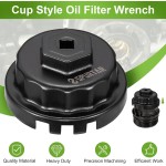 Spurtar Oil Filter Wrench for Toyota Cap Style Oil Filter Removal Tool 64mm for Lexus, Camry, 4 Runner, RAV4, Tundra, Tacoma, Highlander, Sienna, Sequoia, Avaion, Venza 2.5-5.7L Engine