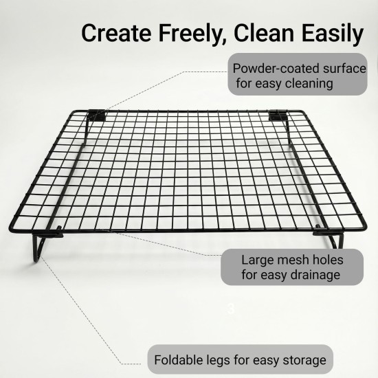 ZZOFSWORM Tie Dye Kit with 2 Adjustable Folding Racks, Non-Slip Silicone Pad & 100 Disposable Gloves | DIY Tie-Dye Supplies for Shirts, Scarves, Bags | Easy Clean, Portable Craft Tool