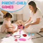 Toddler Toy 10 Pcs Interactive Retriever Robot Dog Toy - Walking & Stuffed Puppy with Stethoscope for Vet Role Play, Educational Toddler Gifts for 3 Year Old Girl Toddler Toy 10 Pcs Interactive Retriever Robot Dog Toy - Walking & Stuffed Puppy with Stethoscope for Vet Role Play, Educational Toddler Gifts for 3 Year Old Girl