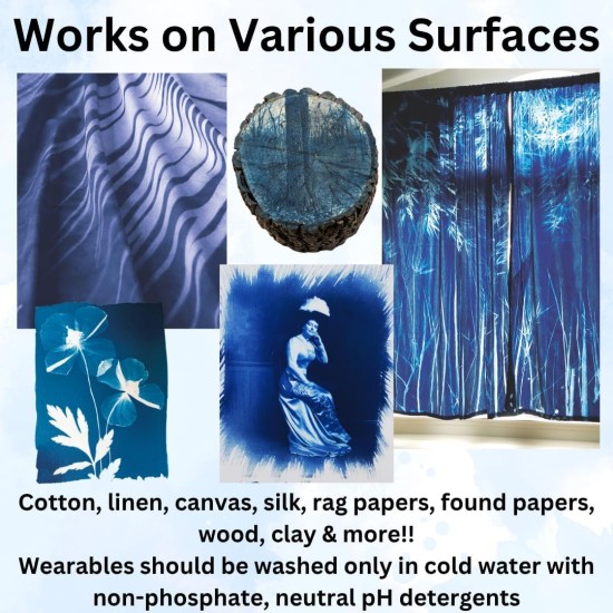 Jacquard Cyanotype Kit – Sun Printing Kit for Fabric, Paper and More, Complete Cyanotype Kit with Pre-Measured Cyanotype Chemicals, Easy-to-Use, Includes All You Need to Create Sun Prints Jacquard Cyanotype Kit – Sun Printing Kit for Fabric, Paper and More, Complete Cyanotype Kit with Pre-Measured Cyanotype Chemicals, Easy-to-Use, Includes All You Need to Create Sun Prints