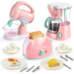Joyin Play Kitchen Toys, Pretend Food Kitchen Accessories Girls Toy with Coffee Maker, Mixer, Toaster with Realistic Lights& Sounds, Birthday Gift for Kids, Easter Basket Stuffers Joyin Play Kitchen Toys, Pretend Food Kitchen Accessories Girls Toy with Coffee Maker, Mixer, Toaster with Realistic Lights& Sounds, Birthday Gift for Kids, Easter Basket Stuffers