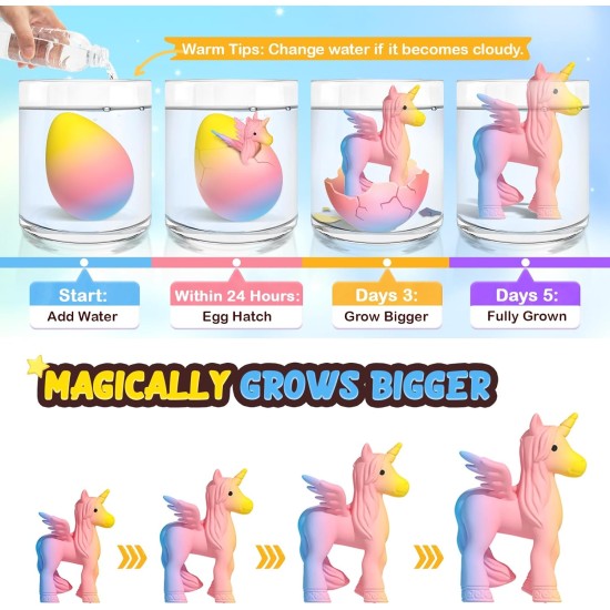 Coodoo Unicorn Hatching Rainbow Eggs for Kids - 6 Pack Unicorn Toys Craft Kits for Boys & Girls, Birthday Easter Basket Stuffers Crafts Gift for Kids 3+ Year Old - Girl Gifts for Ages 3 4 5 6 7 8 Coodoo Unicorn Hatching Rainbow Eggs for Kids - 6 Pack Unicorn Toys Craft Kits for Boys & Girls, Birthday Easter Basket Stuffers Crafts Gift for Kids 3+ Year Old - Girl Gifts for Ages 3 4 5 6 7 8