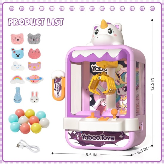 Claw Machine for Kids Girl, Vending Machines Toys for Girls 4 5 6 7 8, Unicorns Girls Toys Age 6-8, Arcades Game Party Toy Age 6-7,Ideas Easter Birthday Gifts for Girl 4 5 6 Year Old