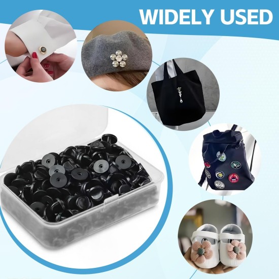 50PCS Rubber Pin Backs – PVC Lapel Pin Backings, Replacement for Enamel Pins, Badges, Hats, Brooch, Tie Tack, Butterfly Clutch Cap Keepers – Securely Hold Pins & Accessories - Black 50PCS Rubber Pin Backs – PVC Lapel Pin Backings, Replacement for Enamel Pins, Badges, Hats, Brooch, Tie Tack, Butterfly Clutch Cap Keepers – Securely Hold Pins & Accessories - Black