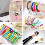 150Pcs 15mm Silicone Beads for Keychain Making and Bracelet Making,30 Colors Round Silicone Beads for Pens（Multicolor）