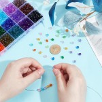 PH PandaHall 2160pcs 6mm Crystal Beads Bicone Bracelet Bead Faceted Acrylic Beads 24 Colors Rainbow Loose Craft Bead for Friendship Bracelet Necklace Earring Jewelry Making Flower Bag Decoration