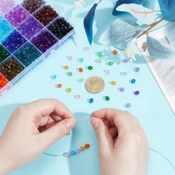 PH PandaHall 2160pcs 6mm Crystal Beads Bicone Bracelet Bead Faceted Acrylic Beads 24 Colors Rainbow Loose Craft Bead for Friendship Bracelet Necklace Earring Jewelry Making Flower Bag Decoration PH PandaHall 2160pcs 6mm Crystal Beads Bicone Bracelet Bead Faceted Acrylic Beads 24 Colors Rainbow Loose Craft Bead for Friendship Bracelet Necklace Earring Jewelry Making Flower Bag Decoration