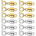 Magnetic Clasps for Necklaces Strong Magnetic Necklace Clasps and Closures, 14K Gold and Silver Bracelet Converter for Women