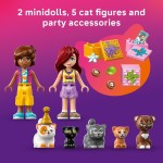 LEGO Friends Cat Birthday Party & Tree House Building Toy - Pretend Play Building Blocks W/Cat Toys & 2 Minidolls - Creative Storytelling Kids Toy for Girls and Boys, 9+ - Birthday Gift Idea- 42666