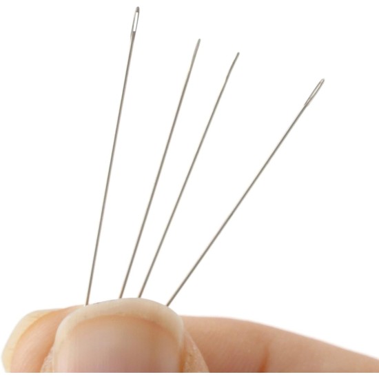 The Beadsmith English Beading Needles, Size 10, 4 Needles per Card, Made in England, Use for Loom Weaving Beadwork, Off-Loom Stitching and Jewelry Making with Seed Beads