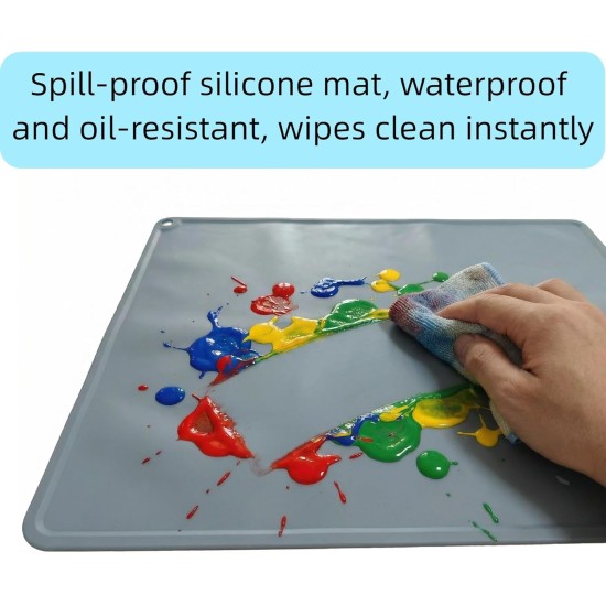 ZZOFSWORM Tie Dye Kit with 2 Adjustable Folding Racks, Non-Slip Silicone Pad & 100 Disposable Gloves | DIY Tie-Dye Supplies for Shirts, Scarves, Bags | Easy Clean, Portable Craft Tool