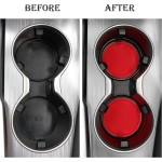 SINGARO Car Cup Coaster, 4PCS Universal Non-Slip Cup Holders Embedded in Ornaments Coaster, Car Interior Accessories, Red SINGARO Car Cup Coaster, 4PCS Universal Non-Slip Cup Holders Embedded in Ornaments Coaster, Car Interior Accessories, Red