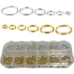 6 Size Gold and Sliver Jump Rings,Double Loops Round Split Small and Medium Key Chain Ring for Jewelry Making and Keychain Home Car Dog tag Rings DIY Crafts 6 Size Gold and Sliver Jump Rings,Double Loops Round Split Small and Medium Key Chain Ring for Jewelry Making and Keychain Home Car Dog tag Rings DIY Crafts