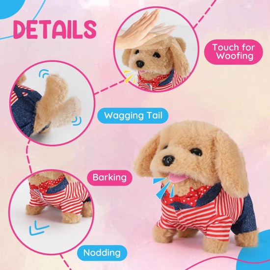 Toddler Toy 10 Pcs Interactive Retriever Robot Dog Toy - Walking & Stuffed Puppy with Stethoscope for Vet Role Play, Educational Toddler Gifts for 3 Year Old Girl Toddler Toy 10 Pcs Interactive Retriever Robot Dog Toy - Walking & Stuffed Puppy with Stethoscope for Vet Role Play, Educational Toddler Gifts for 3 Year Old Girl