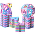 Magnetic Tiles Toys for 3 4 5 6 7 8+ Year Old Boys Girls Upgrade Macaron Castle Blocks Building Set for Toddlers STEM Creativity/Educational Toys for Kids Age 3-6 Christmas Birthday Gifts