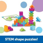 Learning Resources STEM Explorers Brainometry - 3d Puzzle, Brain Games, Brainteaser, Building Logic Toys, Gifts For Boys and Girls, Fine Motor Skills , Pattern Blocks, Math Manipulatives