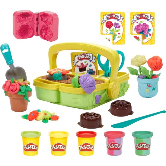Play-Doh Blooming Flower Garden Toy Playset, Nature Pretend Play, Kids Arts & Crafts Ages 3+