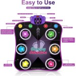 Flooyes Dance Mat Toys for 3-12 Year Old Kids, Electronic Dance Pad with Light-up 6-Button Wireless Bluetooth, Music Dance with 5 Game Modes, Birthday Toys Gifts for 3 4 5 6 7 8 9 10+ Year Old Girls Flooyes Dance Mat Toys for 3-12 Year Old Kids, Electronic Dance Pad with Light-up 6-Button Wireless Bluetooth, Music Dance with 5 Game Modes, Birthday Toys Gifts for 3 4 5 6 7 8 9 10+ Year Old Girls