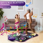 Flooyes Dance Mat Toys for 3-12 Year Old Kids, Electronic Dance Pad with Light-up 6-Button Wireless Bluetooth, Music Dance with 5 Game Modes, Birthday Toys Gifts for 3 4 5 6 7 8 9 10+ Year Old Girls Flooyes Dance Mat Toys for 3-12 Year Old Kids, Electronic Dance Pad with Light-up 6-Button Wireless Bluetooth, Music Dance with 5 Game Modes, Birthday Toys Gifts for 3 4 5 6 7 8 9 10+ Year Old Girls