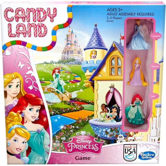 Hasbro Gaming Candy Land Disney Princess Edition Board Game, Preschool Games for 2 to 3 Players, Easter Gifts for Boys and Girls, Family Games for Kids Ages 3 and Up (Amazon Exclusive)