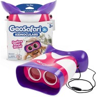 Educational Insights GeoSafari Kidnoculars Pink - Toy Binoculars for Kids, Outdoor Toys for Kids Ages 4-8, Toddler Camping and Nature Toys, Lightweight Binoculars with Neck Strap, Bird Watching Gear