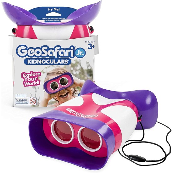 Educational Insights GeoSafari Kidnoculars Pink - Toy Binoculars for Kids, Outdoor Toys for Kids Ages 4-8, Toddler Camping and Nature Toys, Lightweight Binoculars with Neck Strap, Bird Watching Gear Educational Insights GeoSafari Kidnoculars Pink - Toy Binoculars for Kids, Outdoor Toys for Kids Ages 4-8, Toddler Camping and Nature Toys, Lightweight Binoculars with Neck Strap, Bird Watching Gear
