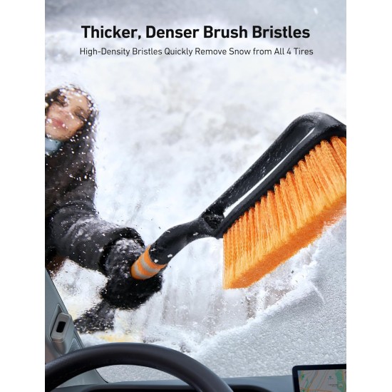 AstroAI 27" Snow Brush and Ice Scrapers for Car Windshield, Detachable Snow Scrapers with Ergonomic Foam Grip for Cars, Trucks, SUVs (Heavy Duty ABS, PVC Brush, Orange) AstroAI 27" Snow Brush and Ice Scrapers for Car Windshield, Detachable Snow Scrapers with Ergonomic Foam Grip for Cars, Trucks, SUVs (Heavy Duty ABS, PVC Brush, Orange)