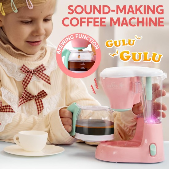 Joyin Play Kitchen Toys, Pretend Food Kitchen Accessories Girls Toy with Coffee Maker, Mixer, Toaster with Realistic Lights& Sounds, Birthday Gift for Kids, Easter Basket Stuffers Joyin Play Kitchen Toys, Pretend Food Kitchen Accessories Girls Toy with Coffee Maker, Mixer, Toaster with Realistic Lights& Sounds, Birthday Gift for Kids, Easter Basket Stuffers
